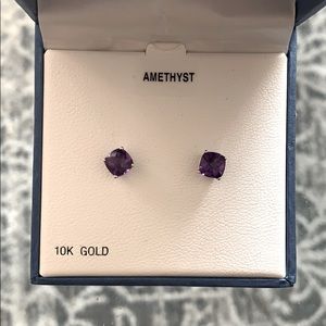 10k Amethyst Earrings